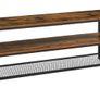 TV Stand VASAGLE Industrial TV Stand, Lengthened TV Cabinet, Console, Coffee Table with Metal Frame, Wood Grain, for Living Room, Bedroom, Rustic Brown LTV50BX Image 3