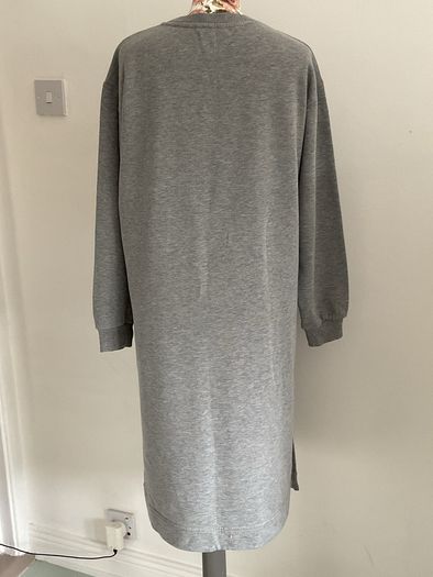 dress freequent brand size small grey sweatshirt dress with side slits