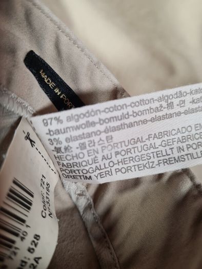 womens MASSIMO DUTTI  trousers chinos stretchy beige Size EU 40 W 32 L 28