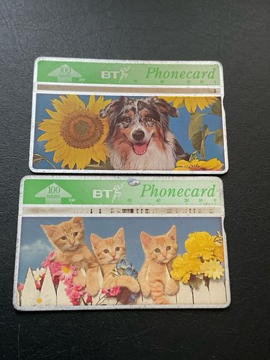 Vintage BT Phonecards 100 Units Animals Series Number 2 and 3
