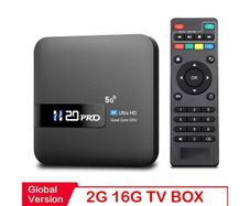 H20PRO Android TV Box With Voice Assistant 2.4&5.8G Dual Wifi 100LAN Support 1080P Video 4K 3D Media player