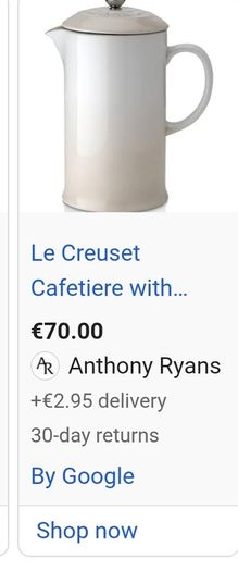 le creuset French press and heart ramekin