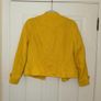 River Island Yellow Textured Biker Jacket - Size 8 Image 3