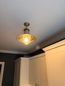 Searchlight Fisherman Pendant Ceiling Light - Satin Silver, perfect condition