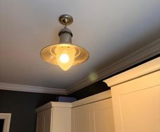 Searchlight Fisherman Pendant Ceiling Light - Satin Silver, perfect condition