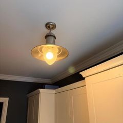 Searchlight Fisherman Pendant Ceiling Light - Satin Silver, perfect condition