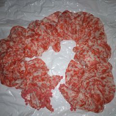 Coral and white scarf