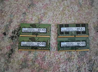 4x 16GB RAM PC4 Samsung laptop memory