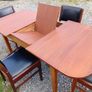 mid century crannac dining set in black leather Image 2