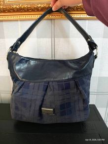 Tommy Hilfiger Navy Monogram Hobo Bag