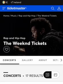 2 Tickets For The Weeknd Saturday 22nd