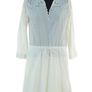 The Kooples Women's White Stitched Dots Embroidered Lace Cottagecore Dress M Image 6