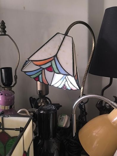 Stained glass shades and lamps