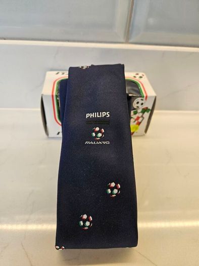 Italia 90 World Cup Official Tie Philips 1990 Football Italy