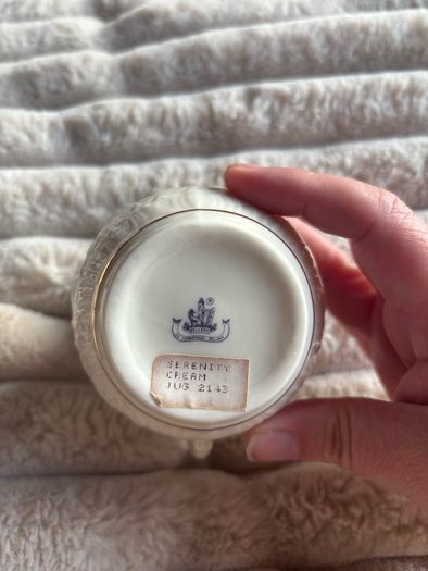 Vintage Belleek Serenity Cream & Sugar Set - Gold Trim Fine Parian China