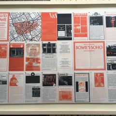 David Bowie is walking in Soho framed V&A limited edition guide