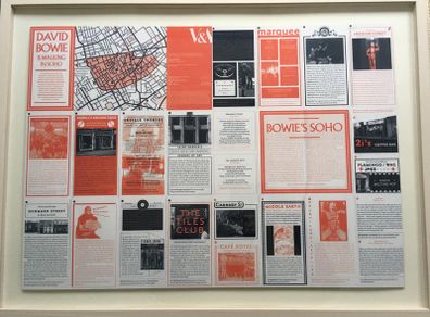 David Bowie is walking in Soho framed V&A limited edition guide