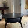 Large Round Dark Wood Coffee Table Ikea Great Condition Image 4