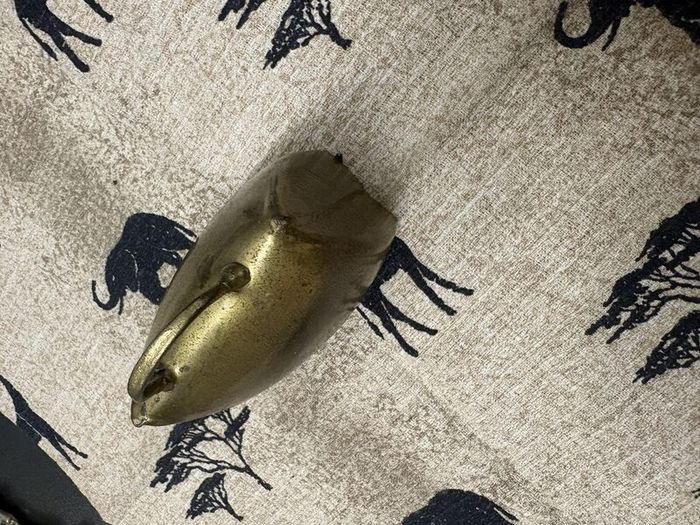Vintage Brass Cow Bell with Loop Handle