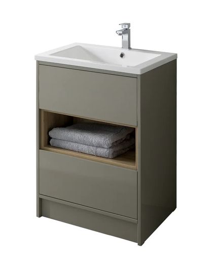 Taupe Floor standing vanity unit  600mm