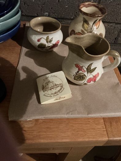 Sugar bowl and jug
