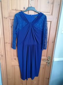 dress  coast size 16 lace lined  loops for belt if wanted