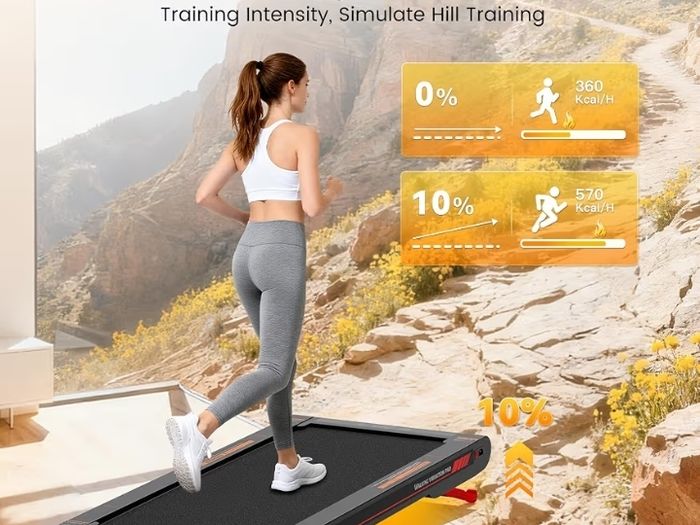 Vibration Walking Pad with  Auto Incline,4 Vibration Modes,Portable Under Desk Walking Treadmill for Home Office Fitness, No Assembly,LED Display & Remote Contro