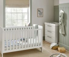 Baby Cot Bed Heaton White Mamas and Papas from baby to 7 years old kid