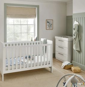 Baby Cot Bed Heaton White Mamas and Papas from baby to 7 years old kid