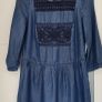 Esprit denim style dress with embroidery detail Sz S ( Fit 8-10 UK) Image 2