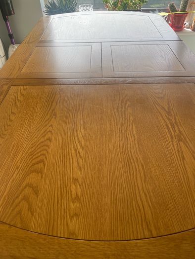 solid oak extendable table