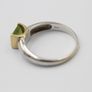 9ct White & Yellow Gold Peridot Ring, Modernist Two-Tone Design, Size P, 3.3g, Fully Hallmarked Image 7