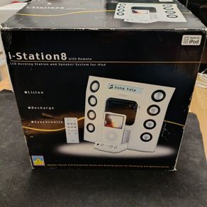 Logic3 i-Station8 Concert Sound speaker system with display for Apple iPod docking connector White