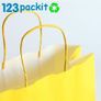 20 X Yellow Carrier Bags with twisted handles eco-friendly paper bags Medium size 25 cm x 11 cm x 24 cm Image 2