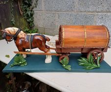 Vintage Handmade Caravan & Horse