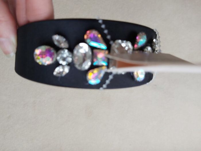 Oasis Black Diamonte Headpiece