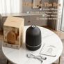 Essential Oil Diffuser, 100ml Ultrasonic Aroma Diffuser for Essential Oil with Auto Shut-Off, 7 Colour LED Lights, Cool Mist Humidifier for Home, Office, Bedroom, Black Image 4