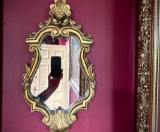 Antique style gold mirror