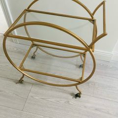 Gold Bar Cart / Drinks Trolley