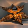 Vintage Massive Belgium Leaf Wall Lamp Image 2