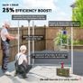 Garden Storage Shed 4x3ft Lockable Aluminium Outdoor Grey Image 3