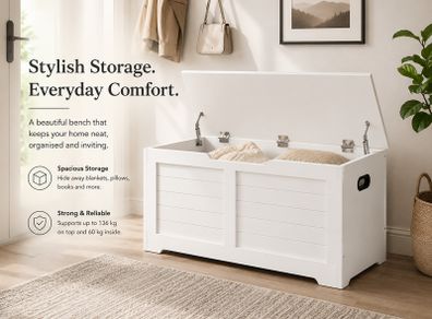 Storage Bench with Lift-Up Lid