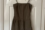 Vintage Sisley Short Khaki Dress- Top  - Size S