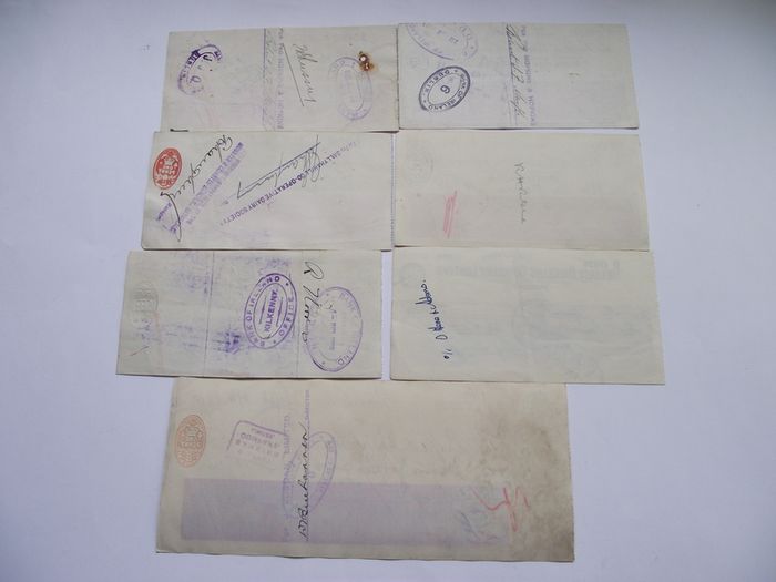 A Collection of 7 Vintage Cheques from Belfast Banking Company Ltd (1910-1951)