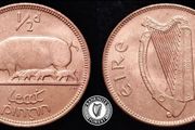 [#2439] - Ireland 1953 | Irish 1/2d | Irish Half Penny | KM.10 | UNC