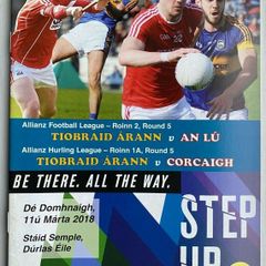 GAA 2018 - Tipperary v Louth Football League & Tipperary v Cork Hurling League Programme