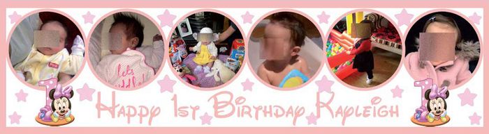 Personalised Minnie Mouse Birthday Party banner