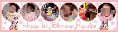 Personalised Minnie Mouse Birthday Party banner