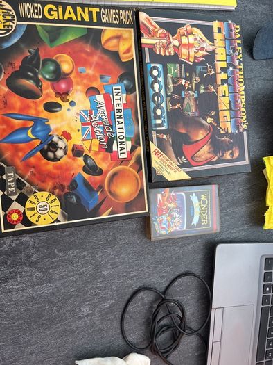 Commodore 64 (C64) Action Game Bundle - Daley Thompson Deluxe Box, Wonder Boy, 50-Game Pack
