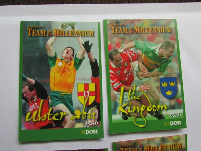 Set of Four 1999 GAA Football Stamp Booklets. Self-Adhesive Team Millennium Stamp Booklet.MNH.